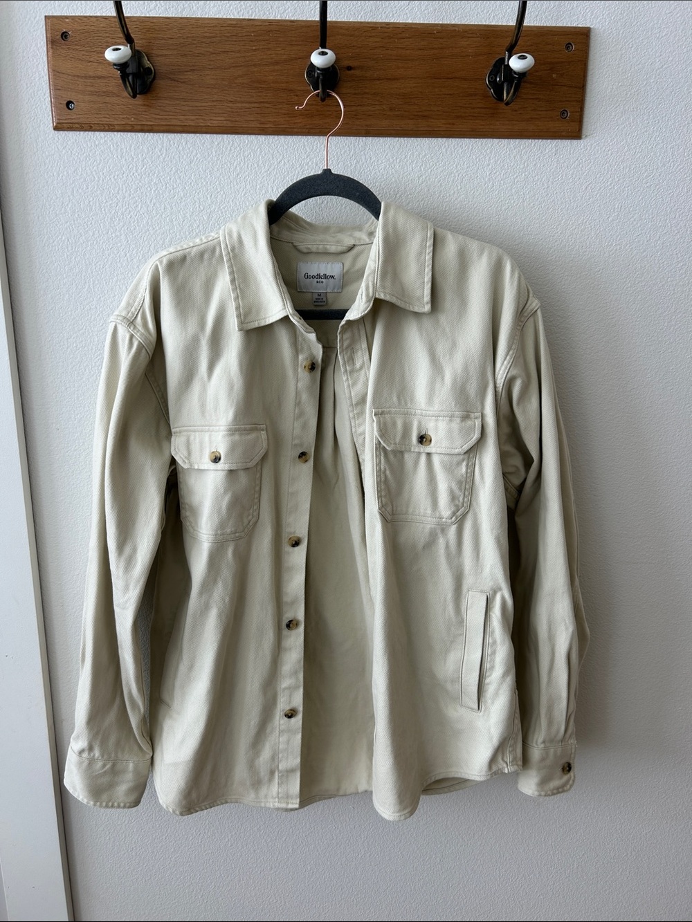 Goodfellow & Co Light Cream Shirt Jacket